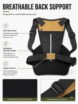 Tactical Chest Bag for Men EDC Anti-Theft Waterproof Chest Pack Sling Bag Cycling Running Outdoor Vest Crossbody Bag