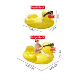 Thickened Swimming Pool Floating Bed Air Mattress Giant Duck Inflatable Pool Water Lounge Chair Suitable For Pool & Beach Party