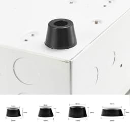 30pcs Speaker Cabinet Furniture Chair Table Box Conical Rubber Foot Pad Stainless Steel Stand Shock Absorber  Skid Resistance