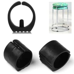 16Pcs Durable U Shaped Chair Leg Pad Plastic Non-slip Tube Caps Anti-front Tilt Damper Stool Pipe Clamp Glides Floor Protector