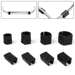 16Pcs Durable U Shaped Chair Leg Pad Plastic Non-slip Tube Caps Anti-front Tilt Damper Stool Pipe Clamp Glides Floor Protector