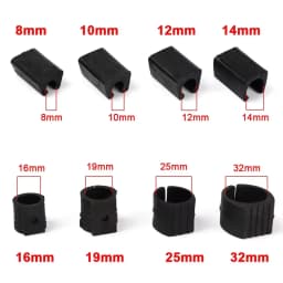 16Pcs Durable U Shaped Chair Leg Pad Plastic Non-slip Tube Caps Anti-front Tilt Damper Stool Pipe Clamp Glides Floor Protector