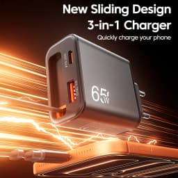 65W GaN Super Fast Charger Type C EU US UK Plug Retractable USB C Cable For iPhone15 16 17 Pro Xiaomi Samsung POCO Huawei Realme