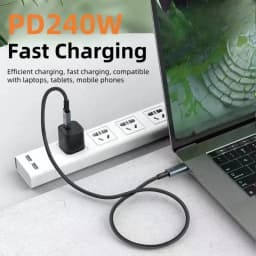 240W USB 5.0 Cable 8K 80Gbps For Thunderbolt 5 Fast Charging USB C to C Data Transfer Cable Support 8K Display for Laptop