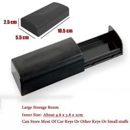 Creative Magnetic Black Key Safe Box Car Key Holder Hidden Storage Outdoor Stash For Home Office Car Truck Caravan Secret Box