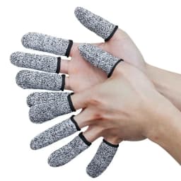 Anti-Cut Finger Covers Level 5 Safety Flexible Fingertip Gloves High-Strength Kitchen Tool Protector Sleeves for Enhanced Grip