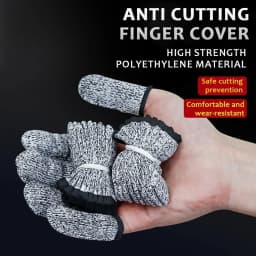 Anti-Cut Finger Covers Level 5 Safety Flexible Fingertip Gloves High-Strength Kitchen Tool Protector Sleeves for Enhanced Grip