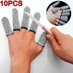 Anti-Cut Finger Covers Level 5 Safety Flexible Fingertip Gloves High-Strength Kitchen Tool Protector Sleeves for Enhanced Grip
