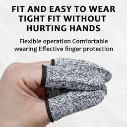 Anti-Cut Finger Covers Level 5 Safety Flexible Fingertip Gloves High-Strength Kitchen Tool Protector Sleeves for Enhanced Grip