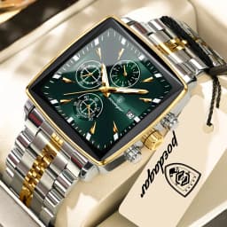 POEDAGAR Top Luxury Business Male Wristwatch Waterproof Luminous Stainless Steel Men Watch Chronograph Date Men's Quartz Watches