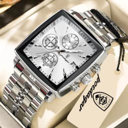 POEDAGAR Top Luxury Business Male Wristwatch Waterproof Luminous Stainless Steel Men Watch Chronograph Date Men's Quartz Watches