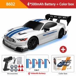 RC Drift Car 4WD Remote Control High Speed Racing Vehicle with LED Lights 2.4GHz Radio 4x4 Off-Road Truck Toy for Children Kids