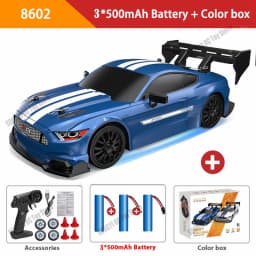 RC Drift Car 4WD Remote Control High Speed Racing Vehicle with LED Lights 2.4GHz Radio 4x4 Off-Road Truck Toy for Children Kids