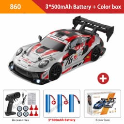 RC Drift Car 4WD Remote Control High Speed Racing Vehicle with LED Lights 2.4GHz Radio 4x4 Off-Road Truck Toy for Children Kids