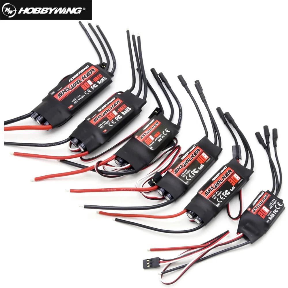Hobbywing Skywalker 40A 50A 60A 80A 15A 20A 30A 100A 120A V2 130A160A ESC Speed Controller With UBEC For RC Airplanes Helicopter