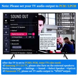 192KHz/24Bit DAC Digital to Analog Audio Converter Digital SPDIF Optical Toslink Coaxial to Analog Stereo L/R RCA and 3.5mm Jack
