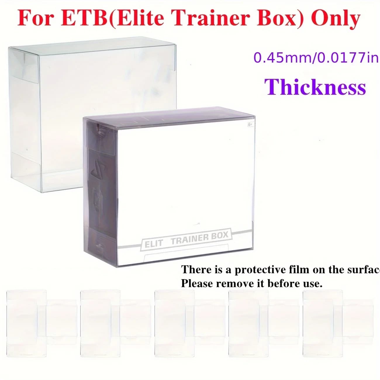 5/10PCS ETB Protective Case for Elite Trainer Box Clear PET Display Box Protector Anti-Scratch Dustproof Collector Storage PKM