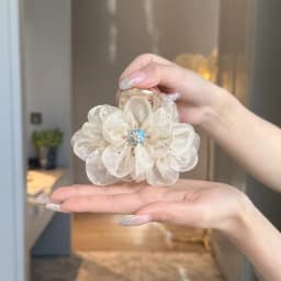 1/2/3pcs Elegant Mesh Flower Rhinestone Hair Clip for Woman Korean Style  Shark Clip Fashion Girl Ponytail Clip Hair Clamp