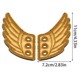 1 Pair Bling Bat Shoe Wings Embroidery DIY Charm Decorations For Sneaker Clothing Shoelaces Punk Halloween Gift Accessory