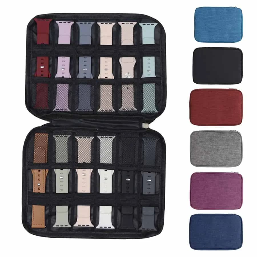 1 pcs Watch Box For Apple Watch Band Series 12 11 10 Ultra 4 3 2 9 SE 8 Strap Storage Bag Case for Samsung Galaxy Watch 7 6 5 4