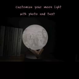 Customized Personality 3D Printing Moon Novelty Light Lunar USB Charging Night Lamp Touch/Remote 2/16 Colors Moonlight