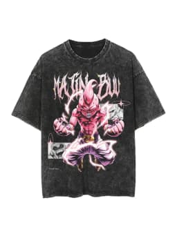 Anime Dragon Ball Cosplay Washed T-Shirt Cotton Short Sleeve Loose Large Casual Sports Fitness T-Shirt Men's Harajuku Clothing