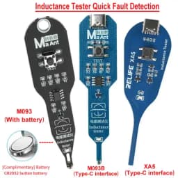 Inductance Tester Type-C/Battery Powered Electromagnetic Induction Quick Fault Check Portable Motherboard Coil Tester for PC