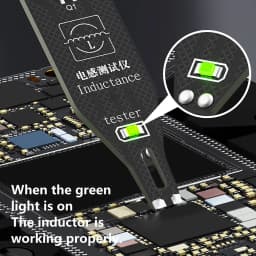 Inductance Tester Type-C/Battery Powered Electromagnetic Induction Quick Fault Check Portable Motherboard Coil Tester for PC