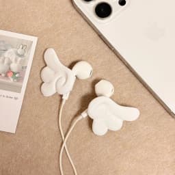 Creative Earphone Decorative Accessories Angel Wings 3d Printed Wired Earphone Decorative Wings Kawaii DIY Earbud Accessories