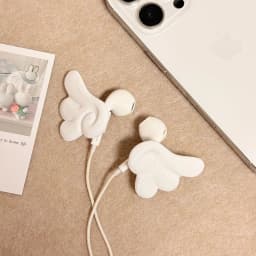 Creative Earphone Decorative Accessories Angel Wings 3d Printed Wired Earphone Decorative Wings Kawaii DIY Earbud Accessories