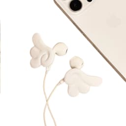 Creative Earphone Decorative Accessories Angel Wings 3d Printed Wired Earphone Decorative Wings Kawaii DIY Earbud Accessories