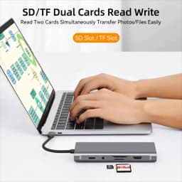 USB C HUB 4K 30Hz Type-C to HDMI-compatible USB 3.0 Adapter 11 in 1 Type C HUB Dock PD 87W USB C Splitter for MacBook Pro Air