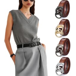 Women's Ratchet Belt Jeans Fashion Automatic Buckle Belt Customizable fit Fashionable and Classic Design
