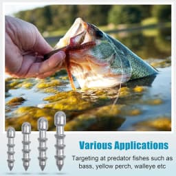 40Pcs Fishing Nail Weights Wacky Worm Sinker Weights Insert Sinkers Fishing Weights for Soft Worm Lures Wacky Rig Bass Fishing
