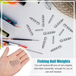 40Pcs Fishing Nail Weights Wacky Worm Sinker Weights Insert Sinkers Fishing Weights for Soft Worm Lures Wacky Rig Bass Fishing