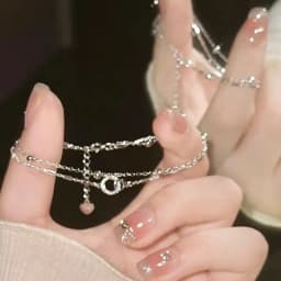 Vintage Thick Chain Bracelets for Women Fashion Pearl Heart Charm Strand Bracelet Punk Aesthetic Jewelry Party Gift