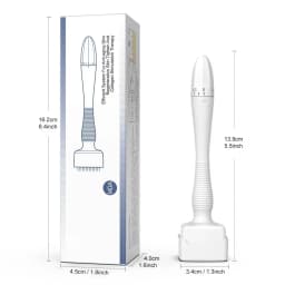 140A Derma Stamp Microneedling 140Pins Face Roller Massager Adjustable Titanium Needle Length 0.25mm For Skincare Beard Hair