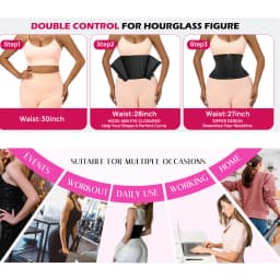 RGGMQQ 1PCS  Waist Trainer Corset Underbust Sport Cincher Womens Workout Body Shaper  Zipper and Hooks