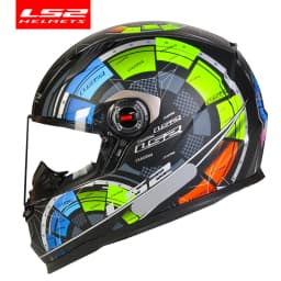 LS2 FF358 Full Face Motorcycle Helmet High Quality LS2 Brazil Flag Capacete Casque Moto Helm ECE Approved No Pump