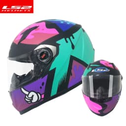 LS2 FF358 Full Face Motorcycle Helmet High Quality LS2 Brazil Flag Capacete Casque Moto Helm ECE Approved No Pump