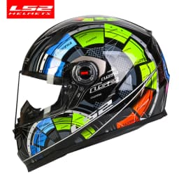 LS2 FF358 Full Face Motorcycle Helmet High Quality LS2 Brazil Flag Capacete Casque Moto Helm ECE Approved No Pump