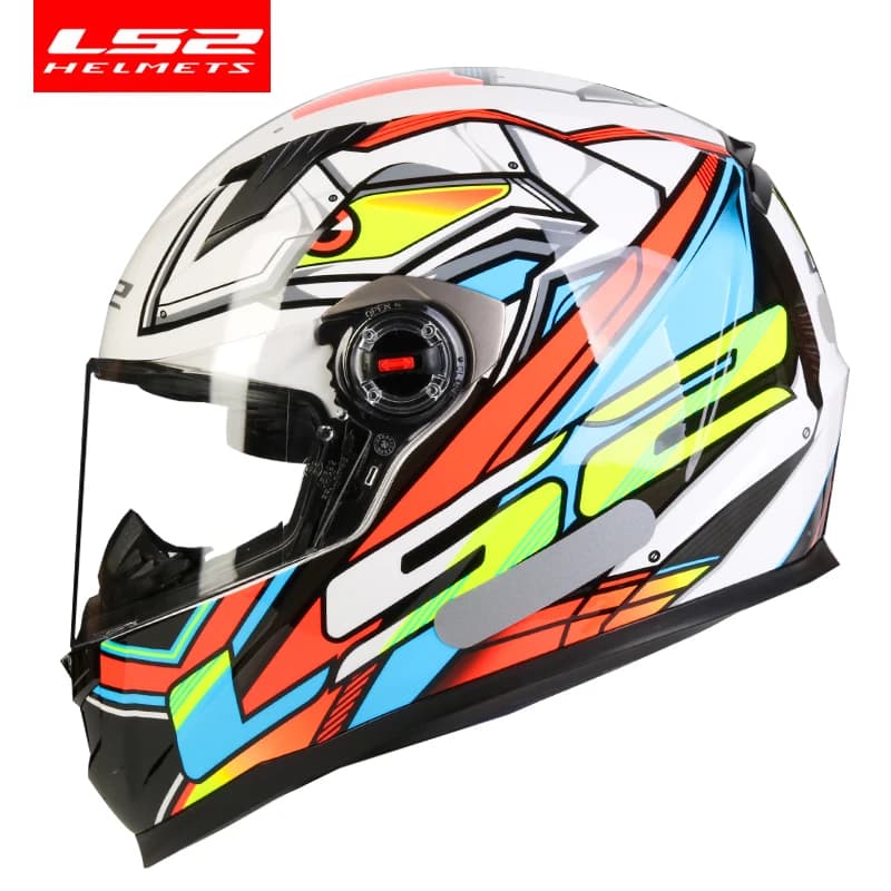 LS2 FF358 Full Face Motorcycle Helmet High Quality LS2 Brazil Flag Capacete Casque Moto Helm ECE Approved No Pump