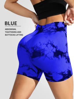 Tie Dye Seamless Leggings for Women High Waist Yoga Pants Scrunch Butt Lifting Elastic Tights Wide Waistband Sports Leggings