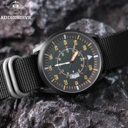 ADDIESDIVE 44mm Men's Fashion Quartz Watch 50m Waterproof Luminous Watch Large Dial High Quality Nylon Strap Men's Analog Watch