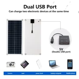 1000W Solar Panel 12V Solar Cell 10A-100A Controller Solar Plate Kit for Phone RV Car Caravan Home Camping Outdoor Battery