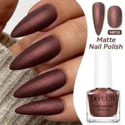LILYCUTE 7ml 28 Colors Matte Nail Polish Pink Coffee Brown Air Dry No Need Cure Nail Art DIY At Home Manicure Design