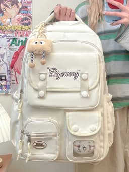 2026 cute student Backpack schoolbag For High School And Primary School Student Campus Versatile Backpack with doll