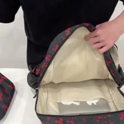 3 Pcs/Set Korean Fashion Bow Print Women Fashion Backpack Lightweight Simple Student School Bag Adjustable Strap Travel Backpack
