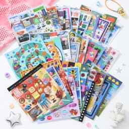 Cyberpunk Theme Die-Cut Stickers Book 30/60 Sheets for DIY Decorative Scrapbook Phone Case Collage Aesthetic Stationery Stickers