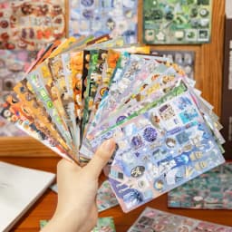 30 Sheets Y2K Style Cut Film Sticker Book Japanese Stationery Stickers Journal Handbook Scrapbooking Kawaii Aesthetic Sticker